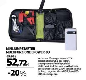 Offerta per Mini Jumpstarter Multifunzione EPOWER-03 a 52,72€ in Ipercoop