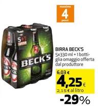 Offerta per Becks - Birra a 4,25€ in Ipercoop