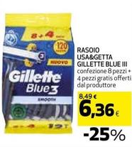 Offerta per Gillette - Rasoio Usa&Getta Blue III a 6,36€ in Ipercoop