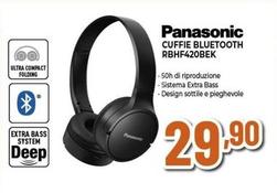 Offerta per Panasonic - Rb-hf420be-k Cuffia E Auricolare Wireless A Padiglione Musica Bluetooth Nero a 29,9€ in Ipercoop
