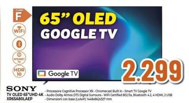 Offerta per Sony - Tv Oled 65"uhd 4k Xr65a80laep a 2299€ in Ipercoop