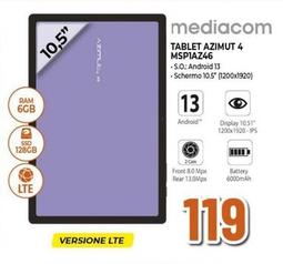 Offerta per Mediacom - Tablet Azimut 4 MSP1AZ46 a 119€ in Ipercoop