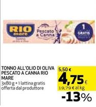 Offerta per Rio Mare - Tonno All'olio Di Oliva Pescato A Canna a 4,75€ in Coop