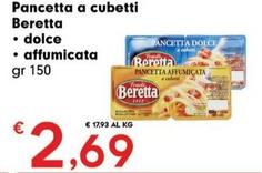 Offerta per Beretta - Pancetta A Cubetti Affumicata a 2,69€ in Despar