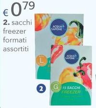 Offerta per Acqua & Sapone - Sacchi Freezer Formati a 0,79€ in Acqua & Sapone