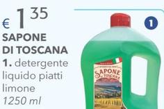 Offerta per Sapone Di Toscana - Detergente Liquido Piatti Limone a 1,35€ in Acqua & Sapone