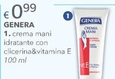 Offerta per Genera - Crema Mani Idratante Con Clicerina & Vitamina E a 0,99€ in Acqua & Sapone