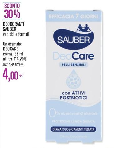 Offerta per Sauber - Deodoranti a 4€ in Coop