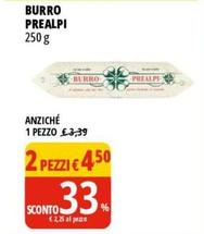 Offerta per Prealpi - Burro a 4,5€ in Tigros