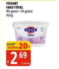 Offerta per Fage - Yogurt 0% Grassi a 2,69€ in Tigros