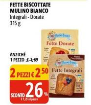 Offerta per Mulino Bianco - Fette Biscottate a 2,5€ in Tigros