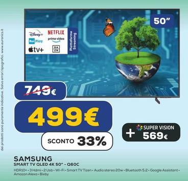 Offerta per Samsung - Smart Tv Qled 4k 50" - Q60C a 499€ in Euronics