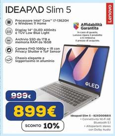 Offerta per Lenovo - Ideapad Slim 5-82XD0068IX a 899€ in Euronics