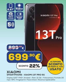 Offerta per Xiaomi - Smartphone-13T Pro 5G a 699,9€ in Euronics
