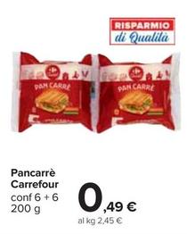 Offerta per Carrefour - Pancarrè a 0,49€ in Carrefour Ipermercati