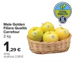 Offerta per Carrefour - Mele Golden Filiera Qualità a 1,29€ in Carrefour Ipermercati