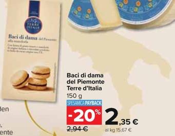 Offerta per Terre D'italia - Baci Di Dama Del Piemonte a 2,35€ in Carrefour Ipermercati