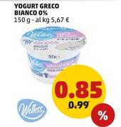 Offerta per Welless - Yogurt Greco Bianco 0% a 0,85€ in PENNY