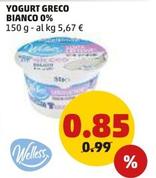 Offerta per Welless - Yogurt Greco Bianco 0% a 0,85€ in PENNY