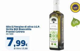 Offerta per Frantoi Cutrera - Olio E/Vergine Di Oliva I.G.P. Sicilia Bio Biancolilla  a 7,99€ in Sigma