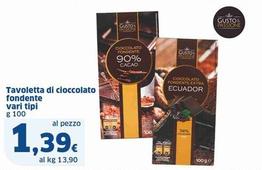 Offerta per Gusto & Passione - Tavoletta Di Cioccolato Fondente a 1,39€ in Sigma