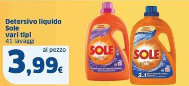 Offerta per Sole - Detersivo Liquido a 3,99€ in Sigma