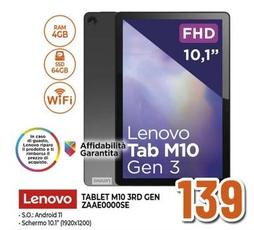 Offerta per Lenovo - Tablet M10 3Rd Gen ZAAE0000SE  a 139€ in Expert