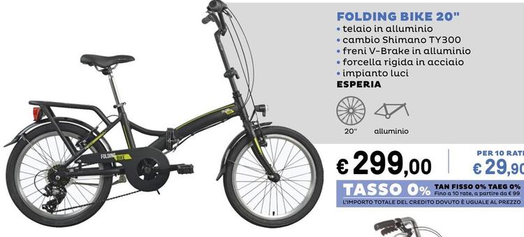 Offerta per Esperia - Folding Bike 20" a 299€ in Iper La grande i
