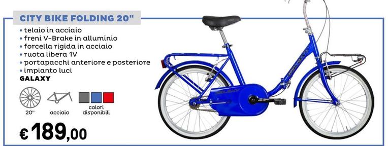 Offerta per Galaxy - City Bike Folding 20" a 189€ in Iper La grande i