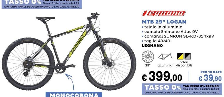 Offerta per Legnano - Mtb 29'' Logan a 399€ in Iper La grande i