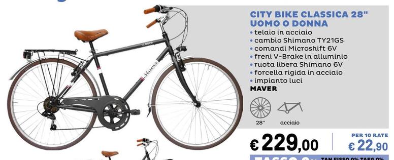Offerta per Maver - City Bike Classica 28" Uomo O Donna a 229€ in Iper La grande i