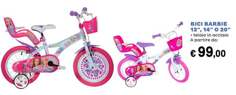 Offerta per Bici Barbie 12"/14" O 20" a 99€ in Iper La grande i