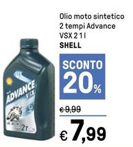 Offerta per Shell - Olio Moto Sintetico 2 Tempi Advance Vsx 211 a 7,99€ in Iper La grande i