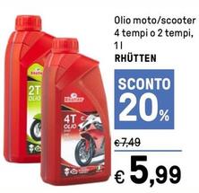 Offerta per Rhütten - Olio Moto/Scooter 4 Tempi O 2 Tempi a 5,99€ in Iper La grande i