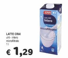 Offerta per Crai - Latte a 1,29€ in Crai