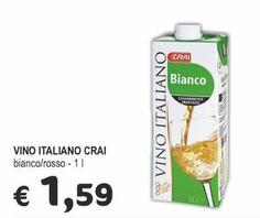 Offerta per Crai - Vino Italiano a 1,59€ in Crai