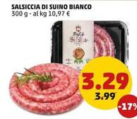 Offerta per Salsiccia Di Suino Bianco a 3,29€ in PENNY
