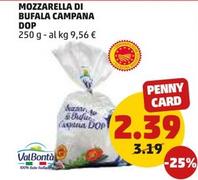 Offerta per Valbontà - Mozzarella Di Bufala Campana DOP a 2,39€ in PENNY