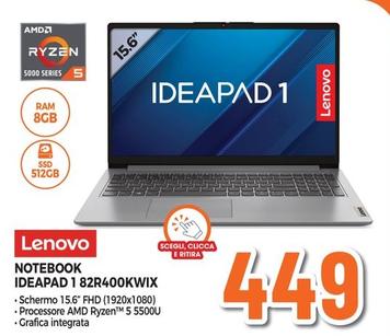 Offerta per Lenovo - Notebook Ideapad 1 82R400KWIX a 449€ in Expert