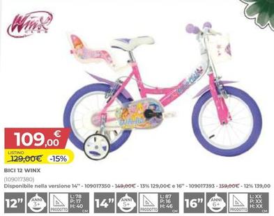 Offerta per Winx - Bici 12  a 109€ in Toys Center