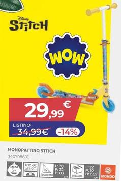 Offerta per Monopattino Stitch a 29,99€ in Toys Center