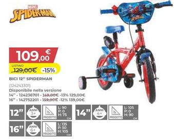 Offerta per Bici 12'' Spiderman a 109€ in Toys Center