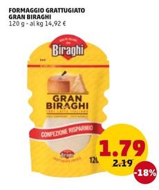 Offerta per Biraghi - Formaggio Grattugiato Gran Biraghi  a 1,79€ in PENNY