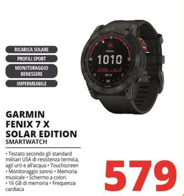 Offerta per Garmin - Fenix 7 X Solar Edition Smartwatch a 579€ in Comet