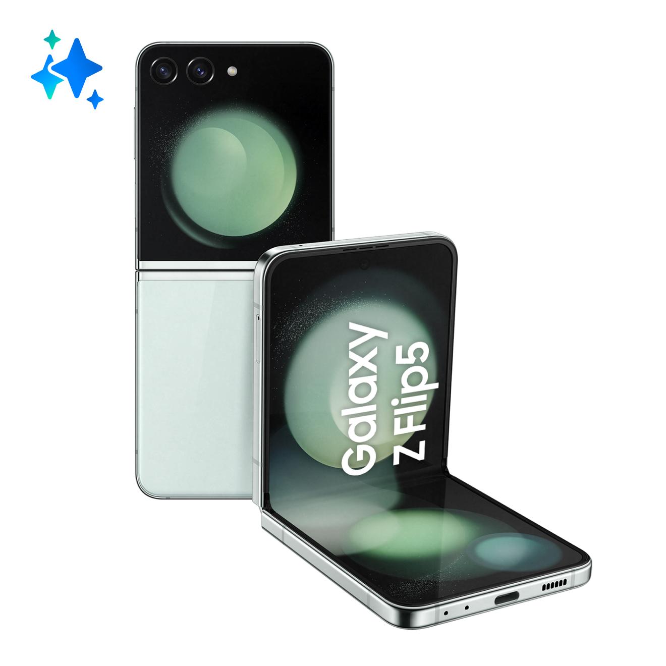 Offerta per Samsung - Galaxy Z Flip5 Smartphone AI RAM 8GB Display 3,4" Super AMOLED/6,7" Dynamic AMOLED 2X Mint 256GB a 1149€ in Comet