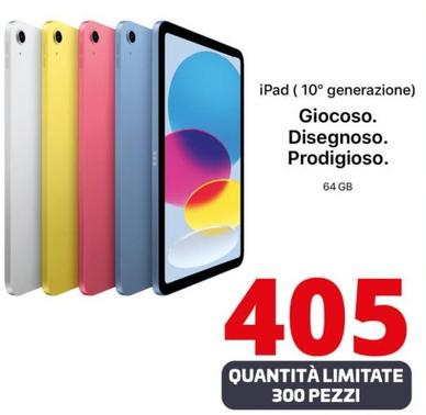 Offerta per Apple - iPad (10^Generazione) 64 Gb a 405€ in Comet