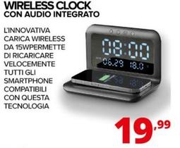 Offerta per Cellularline - Wireless Clock Con Audio Integrato a 19,99€ in Comet