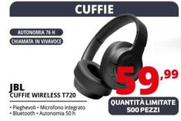 Offerta per Jbl - Cuffie Wireless T720 a 59,99€ in Comet