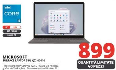 Offerta per Microsoft - Surface Laptop 5 PL QZI-00010 a 899€ in Comet