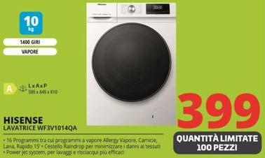 Offerta per Hisense - Lavatrice WF3V1014QA a 399€ in Comet